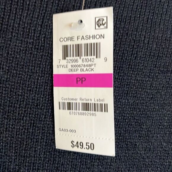 NWT STYLE & CO BLACK BELL FLARE SLEEVE AND WAIST SWEATER SIZE PP - Picture 7 of 12